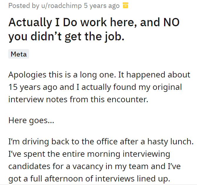 Actually I Do work here, and NO you didn’t get the job.