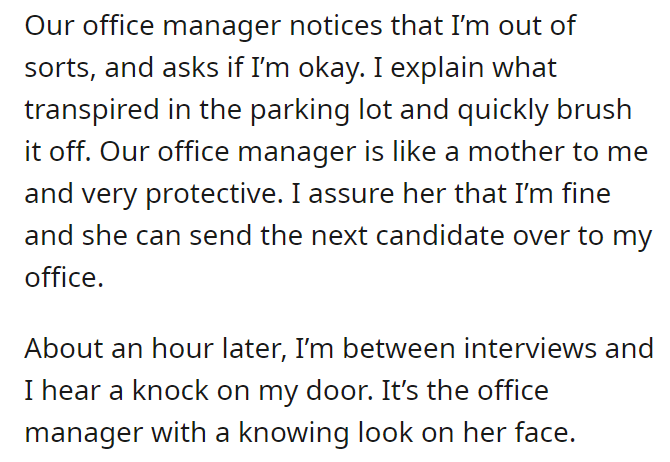 Actually I Do work here, and NO you didn’t get the job.