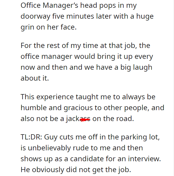 Actually I Do work here, and NO you didn’t get the job.