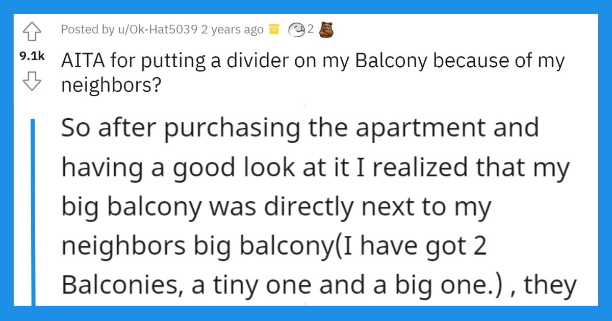 Divider on Balcony