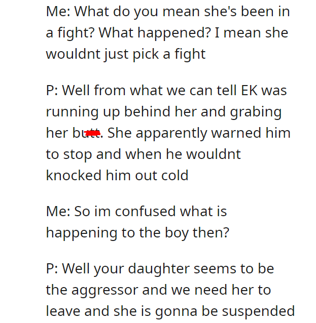 EK sexually assaults my daughter. Finds out the hard way she's been taught to take care of herself.