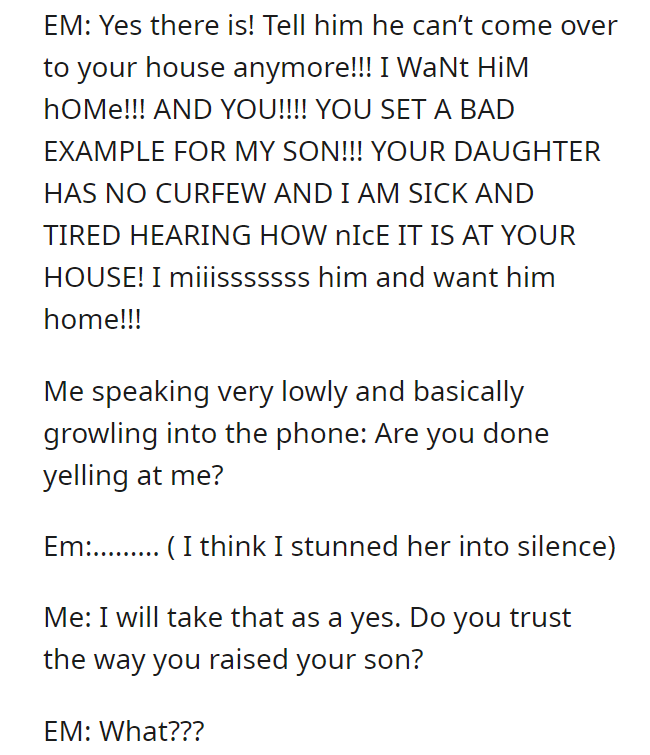 EM wants me to stop treating my young adult children as adults.