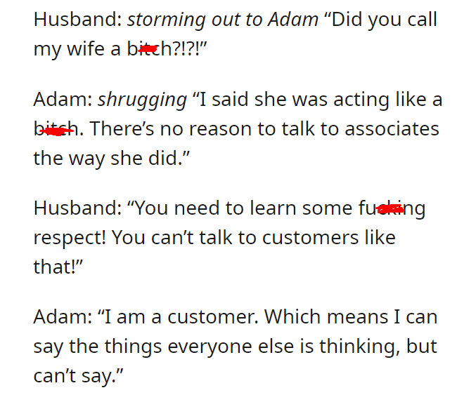 Ex employee chews out a Karen