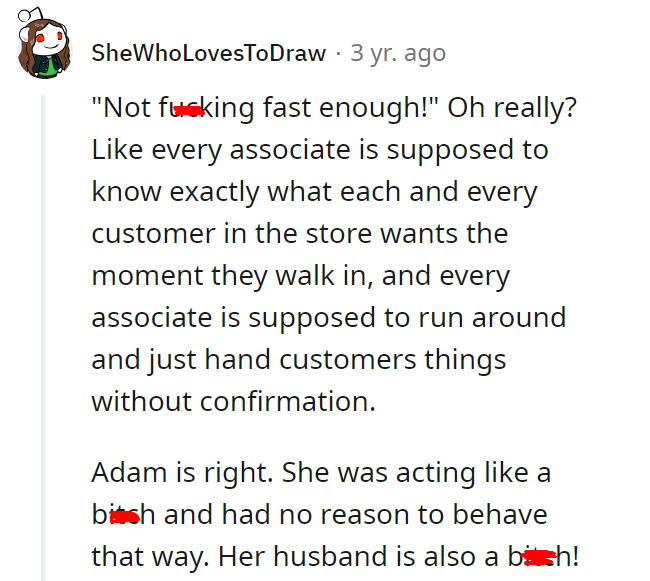 Ex employee chews out a Karen