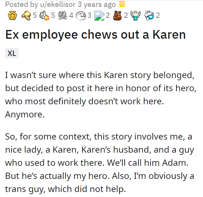 Ex employee chews out a Karen