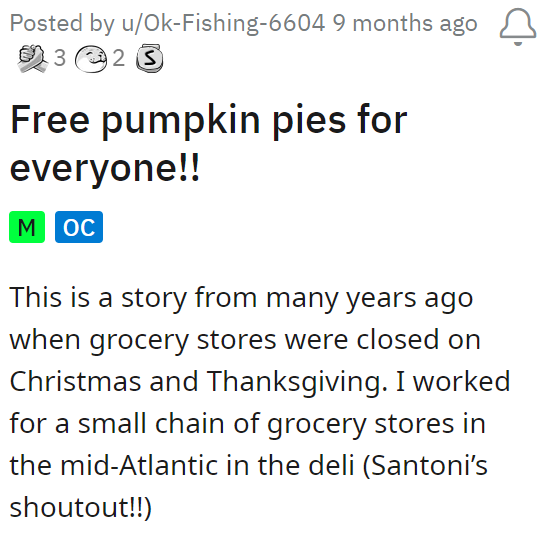 Free pumpkin pies for everyone