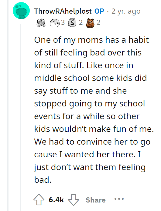 Update AITA for not wanting to hide that my moms are gay to my girlfriend’s parents