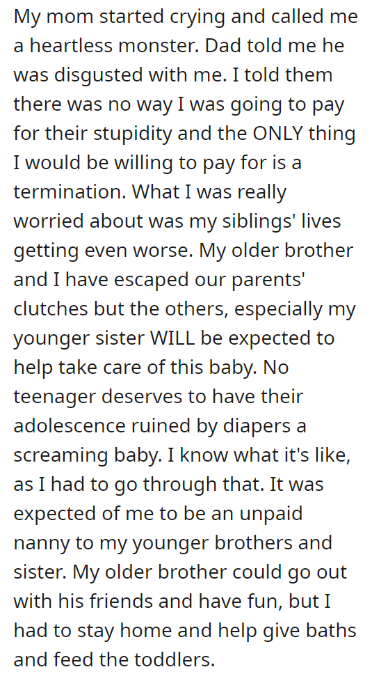 [UPDATE] "We're having a sixth kid we can't afford, so we expect you to give us your college fund."