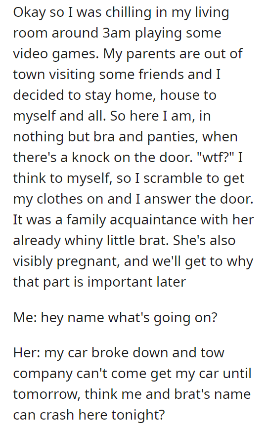 You can't just throw out a stranded pregnant mother and her toddler at 3am in the cold Oh yes I fucking can