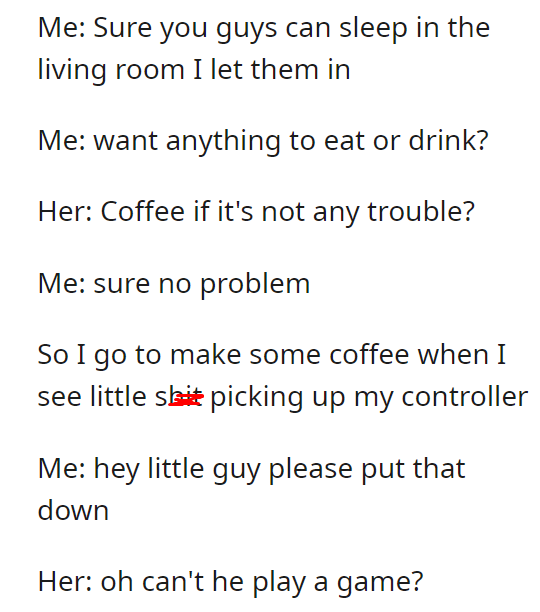 You can't just throw out a stranded pregnant mother and her toddler at 3am in the cold Oh yes I fucking can