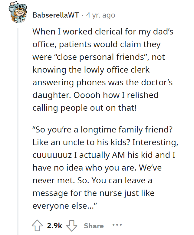 You don't know owner. You just insulted her niece.