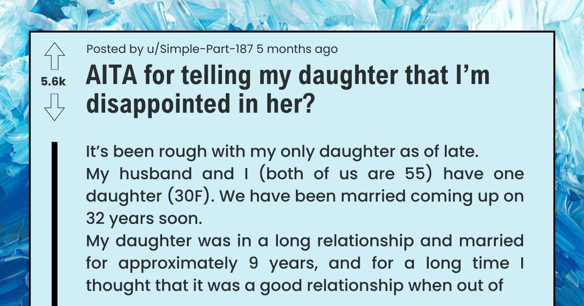 disappointed in daughter